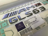 2018 " GLS63 + AMG" High quality Rear Trunk Emblem Decal Badge FOR Mercedes Benz