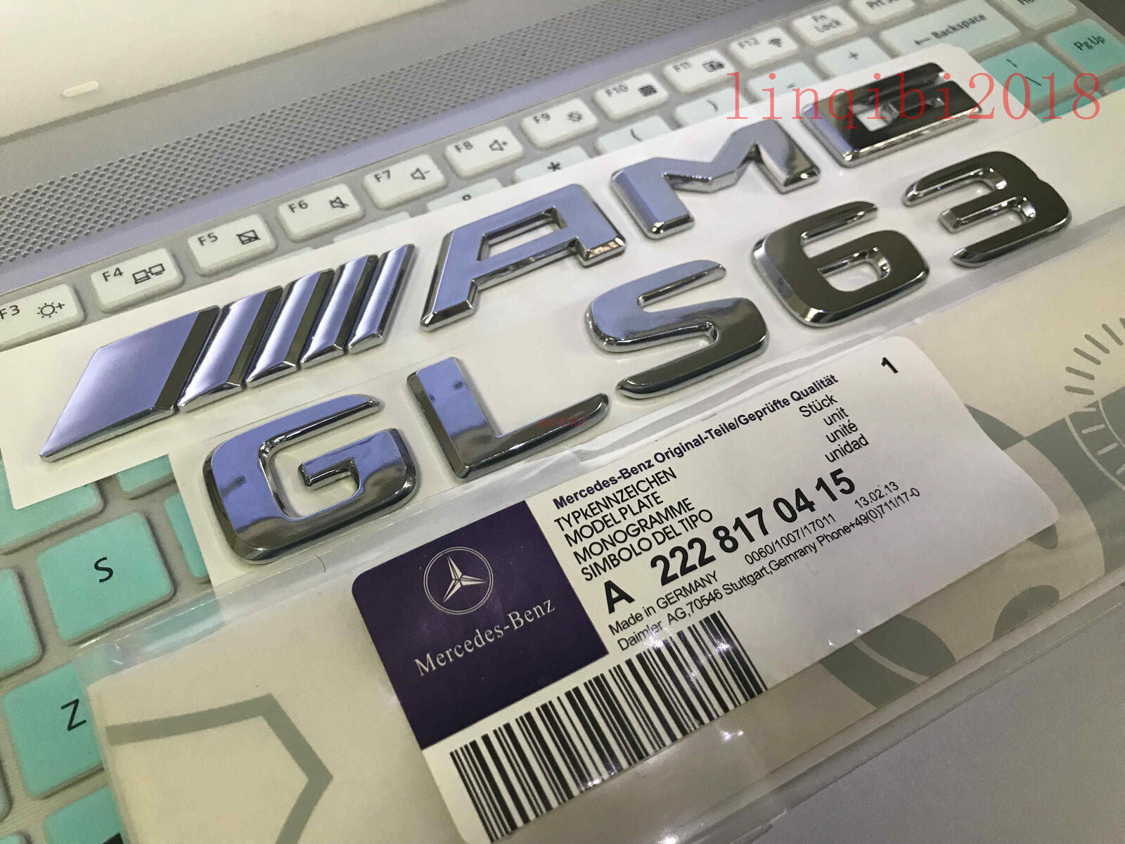 2018 " GLS63 + AMG" High quality Rear Trunk Emblem Decal Badge FOR Mercedes Benz