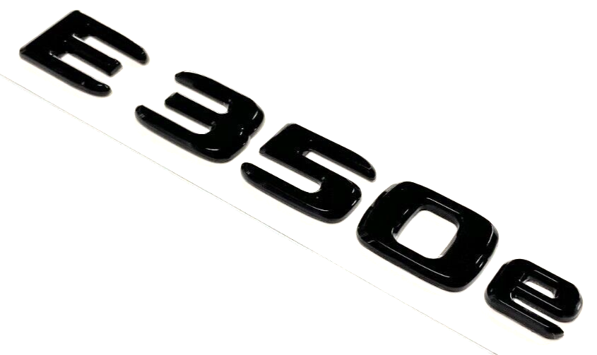 GLOSS BLACK E350e FOR MERCEDES REAR TRUNK EMBLEM BADGE NAMEPLATE DECAL LETTER
