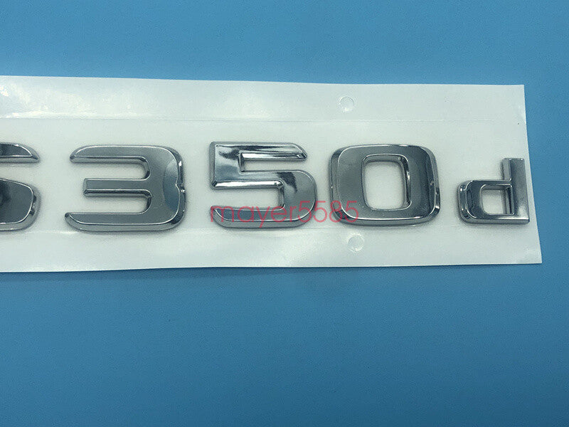 Chrome " GLS350d " Number Letters Rear Trunk Badge Emblem for Mercedes Benz GLS