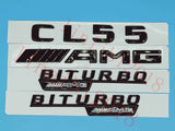 Gloss Black Flat " CL55 AMG BITURBO " Trunk Embl Badge Sticker for Mercedes Benz