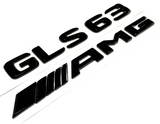BLACK GLS63+AMG FOR MERCEDES REAR TRUNK EMBLEM BADGE NAMEPLATE DECAL NUMBERS