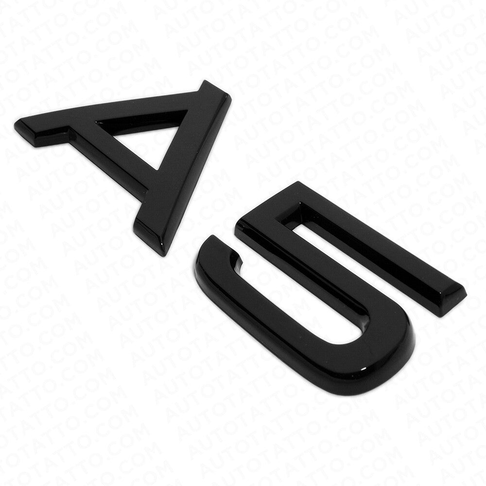 Audi A5 Gloss Black Rear Letter Tail Badge Trunk Emblem Badge Sport  Sline