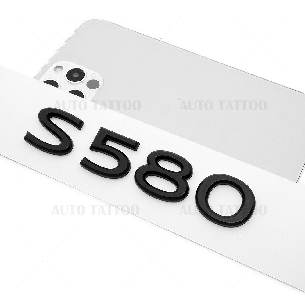 Mercedes-Maybach S 580 AMG Letter Emblem Trunk Logo Nameplate Badge Matte Black