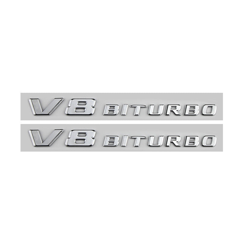 4pcs G63 AMG V8 BITURBO Chrome Badge Emblem for Mercedes Benz W463 W464 G63