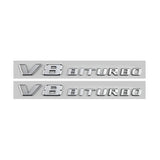 4pcs G63 AMG V8 BITURBO Chrome Badge Emblem for Mercedes Benz W463 W464 G63