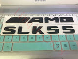 Matt black " SLK55 + AMG " Letters Trunk Emblem Badge Sticker for Mercedes Benz