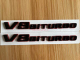 Black RED GLE63 AMG V8 BITURBO Emblem Badge Sticker Set For Mercedes GLE63