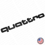 Audi Quattro Matte Black Letter Liftgate Nameplate Trunk Emblem Badge Sport
