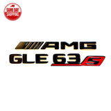 GLE63S SUV AMG Rear Trunk Emblem Badge Gloss Black Nameplate For Mercedes V167