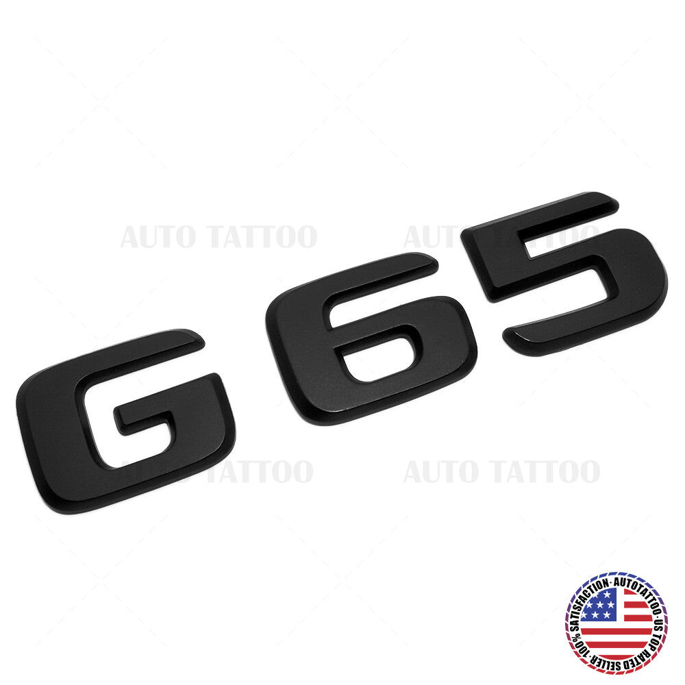 Benz G65 AMG Letter Emblem Rear Body Logo Nameplate Badge Decorate Matte Black