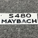 For S-Class W222 S480 Maybach Glossy Black Rear Trunk Emblem Decal Badge Sticker