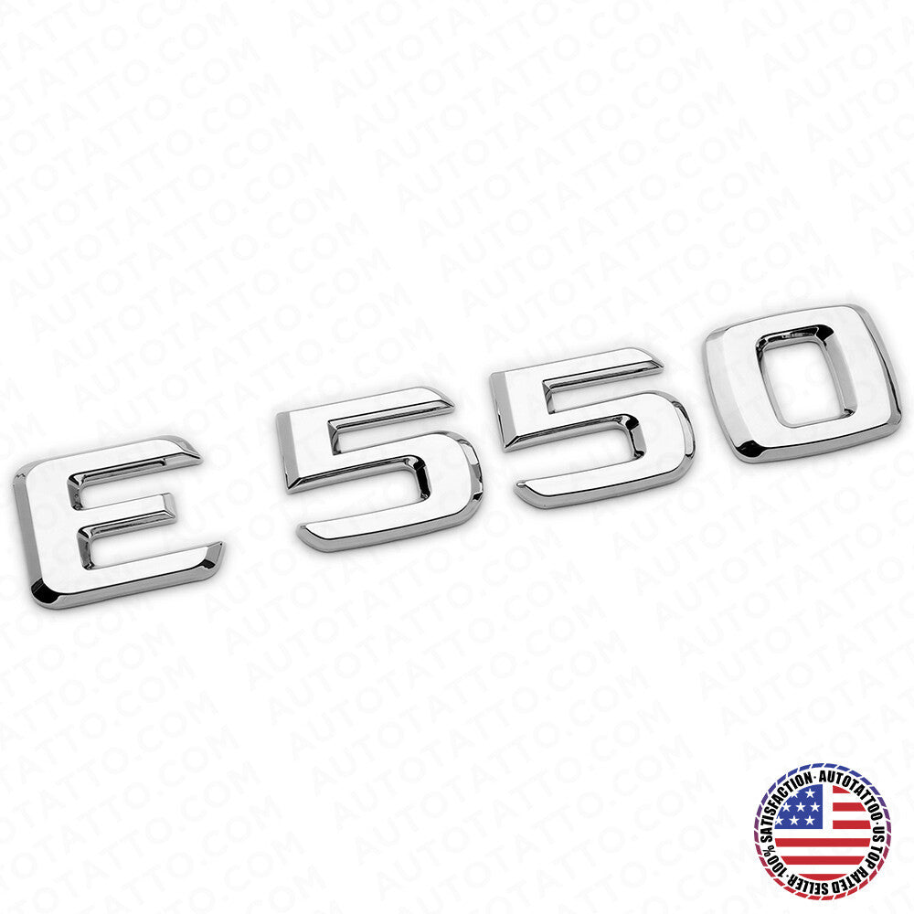 99-14 E 550 AMG Letter Emblem Trunk Logo Nameplate Badge Decorate Sport Chrome