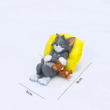 Tom Jerry Cartoon Car Ornament Cute Handmade Doll Interior Accessories