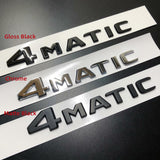 4Matic Gloss Black Car Rear Trunk Lid Sticker Emblem For Mercedes-Benz 2017-23