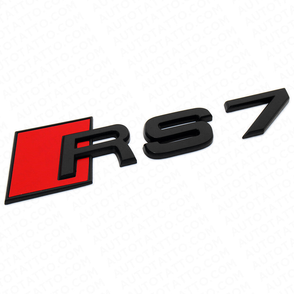 Audi RS 7 Matte Black Rear Letter Tail Nameplate Trunk Emblem Badge Sport