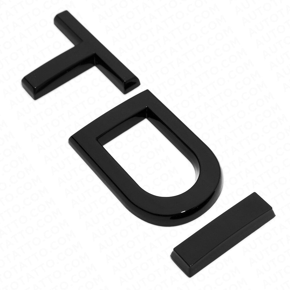 For Audi Gloss Black TDI Rear Letter Tail Badge Trunk Emblem Badge Logo Quattro