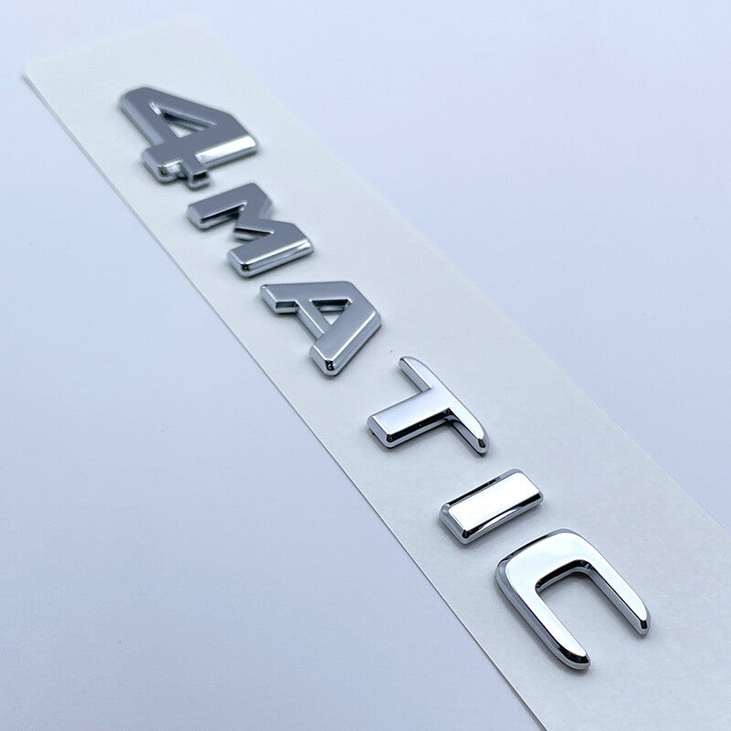 Hot 4Matic Chrome Silver Car Rear Trunk Lid Sticker Emblem For Mercedes 2017-23