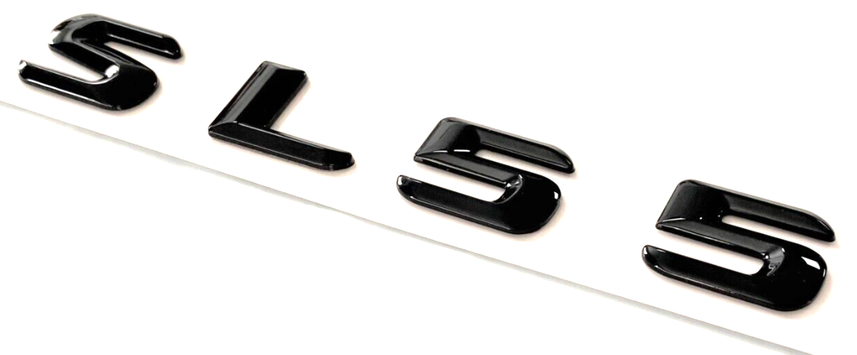 1X BLACK SL55 FOR MERCEDES REAR TRUNK EMBLEM BADGE NAMEPLATE LETTER NUMBERS