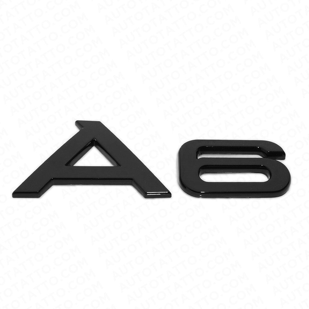 For Audi A6 Gloss Black Rear Letter Tail Badge Trunk Emblem Badge Logo Sport