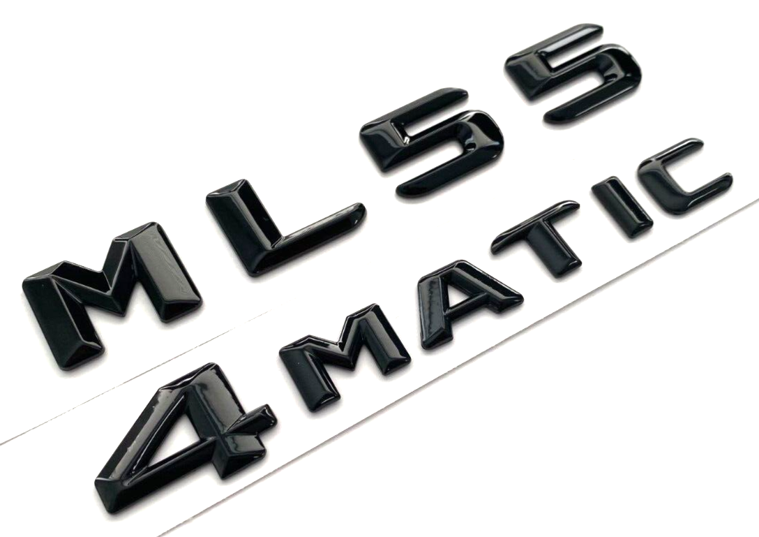 Gloss BLACK ML55+4MATIC FOR MERCEDES ML550 REAR TRUNK EMBLEM BADGE NAMEPLATE