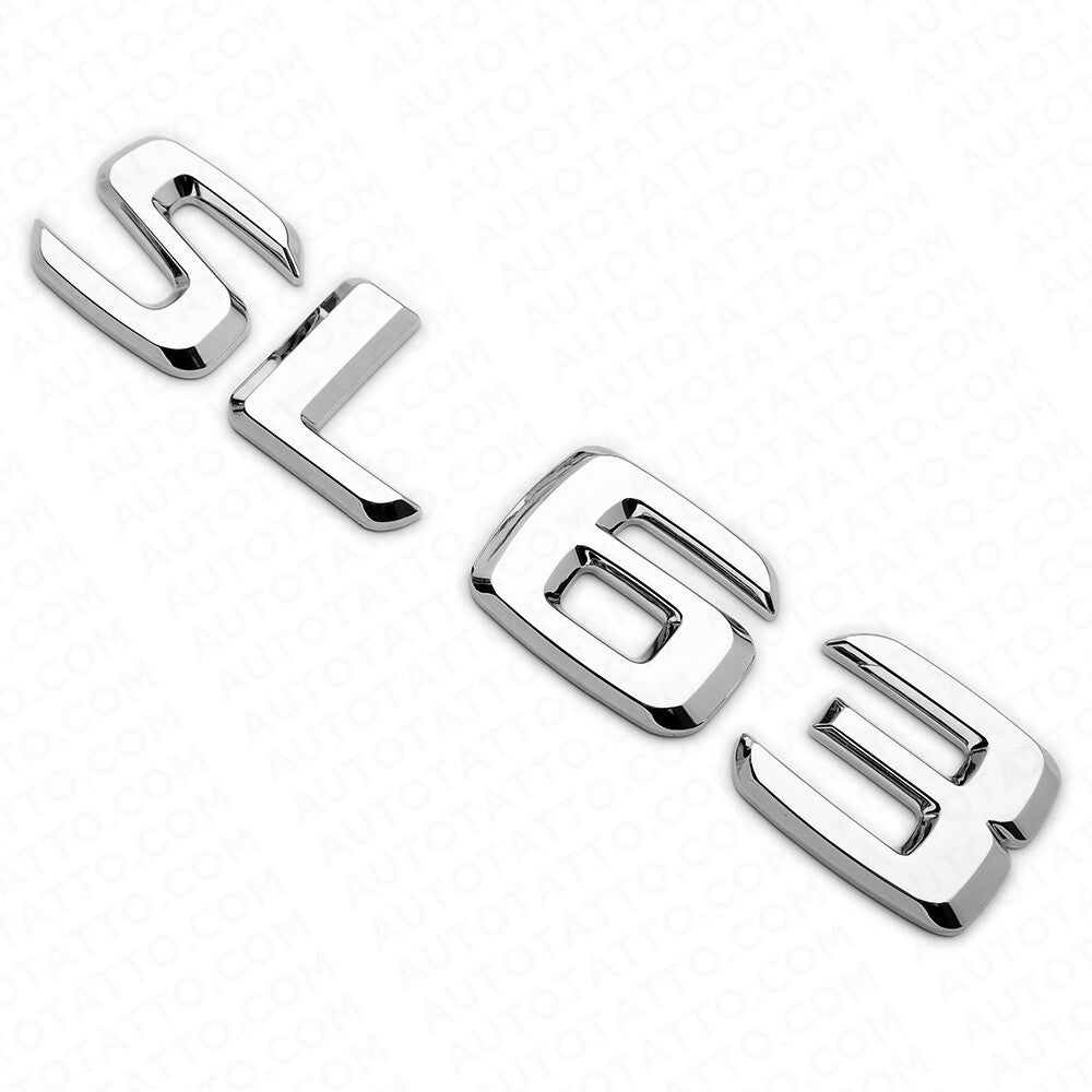 07-14 SL 63 AMG Letter Emblem Trunk Logo Nameplate Badge Decorate Sport Chrome