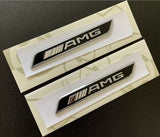 2 x AMG Chrome Side Decal Badge Sticker for Mercedes-Benz AMG Sport