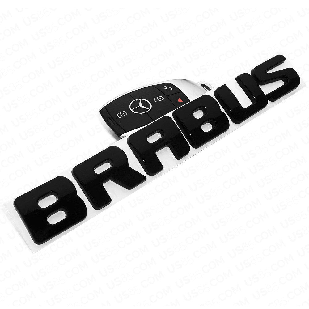 Brabus Emblem 3D Trunk Logo Nameplate Badge Letter Mercedes AMG - Gloss Black