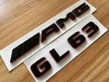 Black RED Number Letters Rear Trunk Badge Emblem for Mercedes GL63 AMG