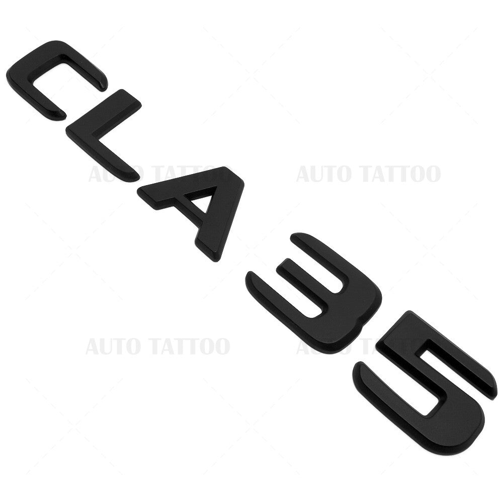 CLA 35 AMG 3D Emblem Trunk Lid Letter Logo Nameplate Badge Decorate Matte Black