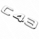 17-20 C43 Emblem Trunk Lid Letter Logo Nameplate Badge Decorate AMG OEM Chrome