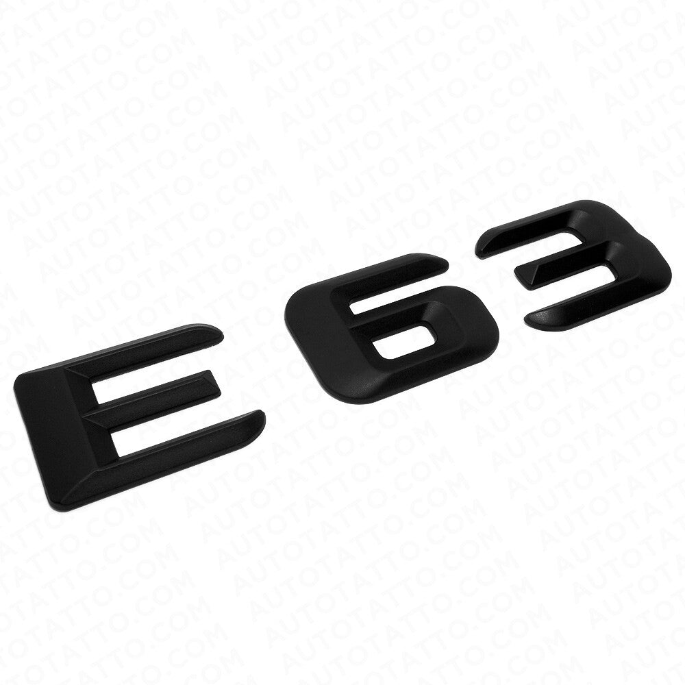 14-16 E 63 AMG Letter Emblem 3D Trunk Logo Nameplate Badge Decorate Matte Black