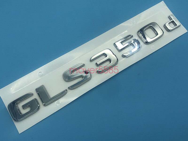 Chrome " GLS350d " Number Letters Rear Trunk Badge Emblem for Mercedes Benz GLS