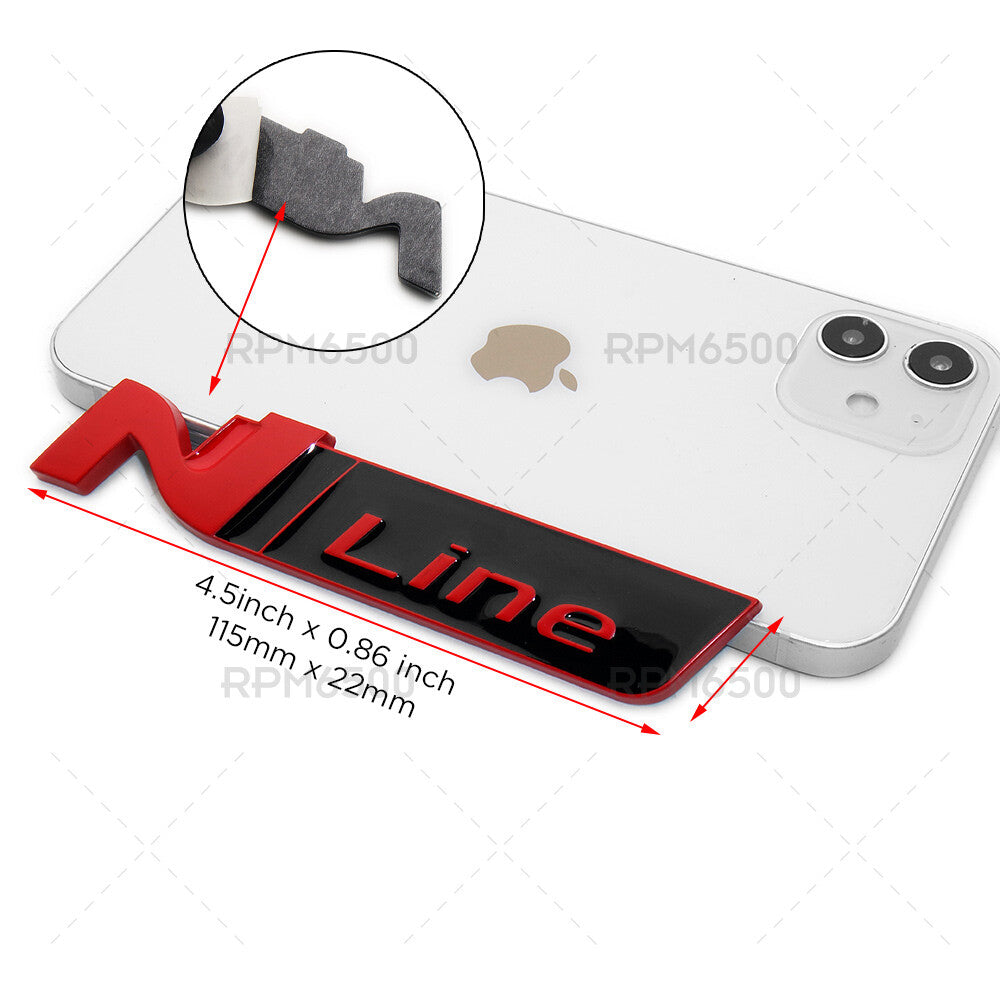 Universal Car Fender Side Marker Logo Badge Nameplate Emblem Sport Red & Black