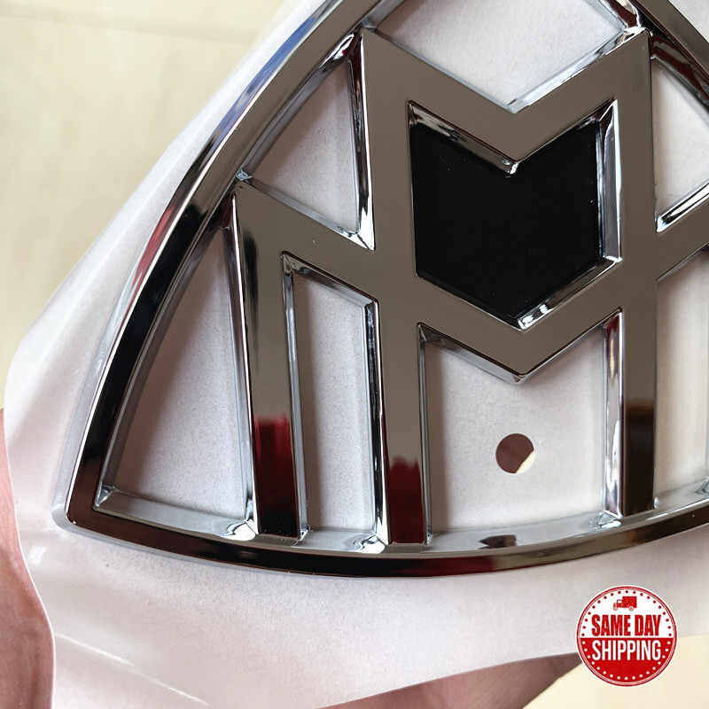 hooded Bright Silver badge rear badge vertical For Maybach S-Class W222