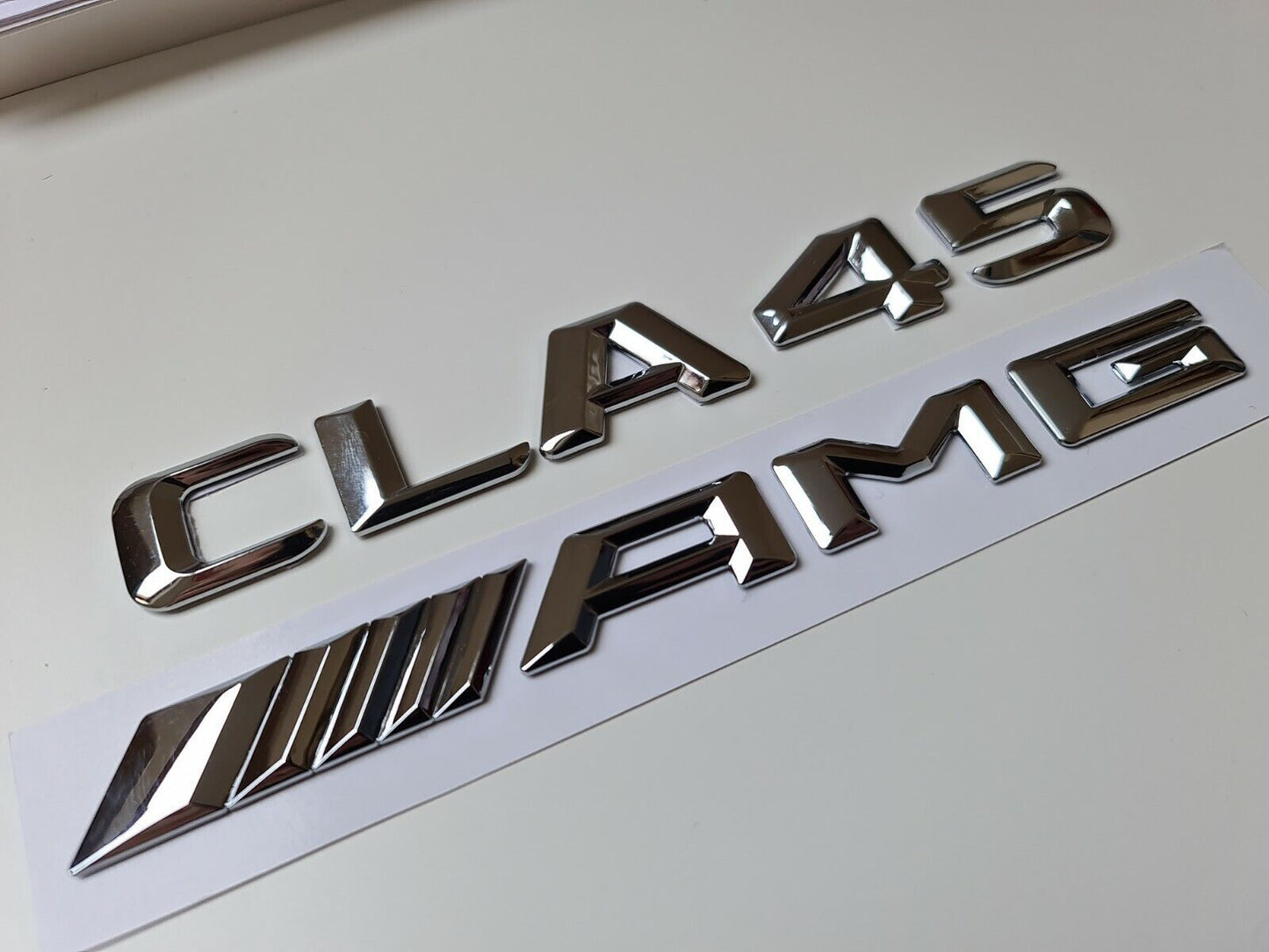 CLA45 AMG Silver Letter Number Rear Boot Badge Emblem For CLA Class Mercedes