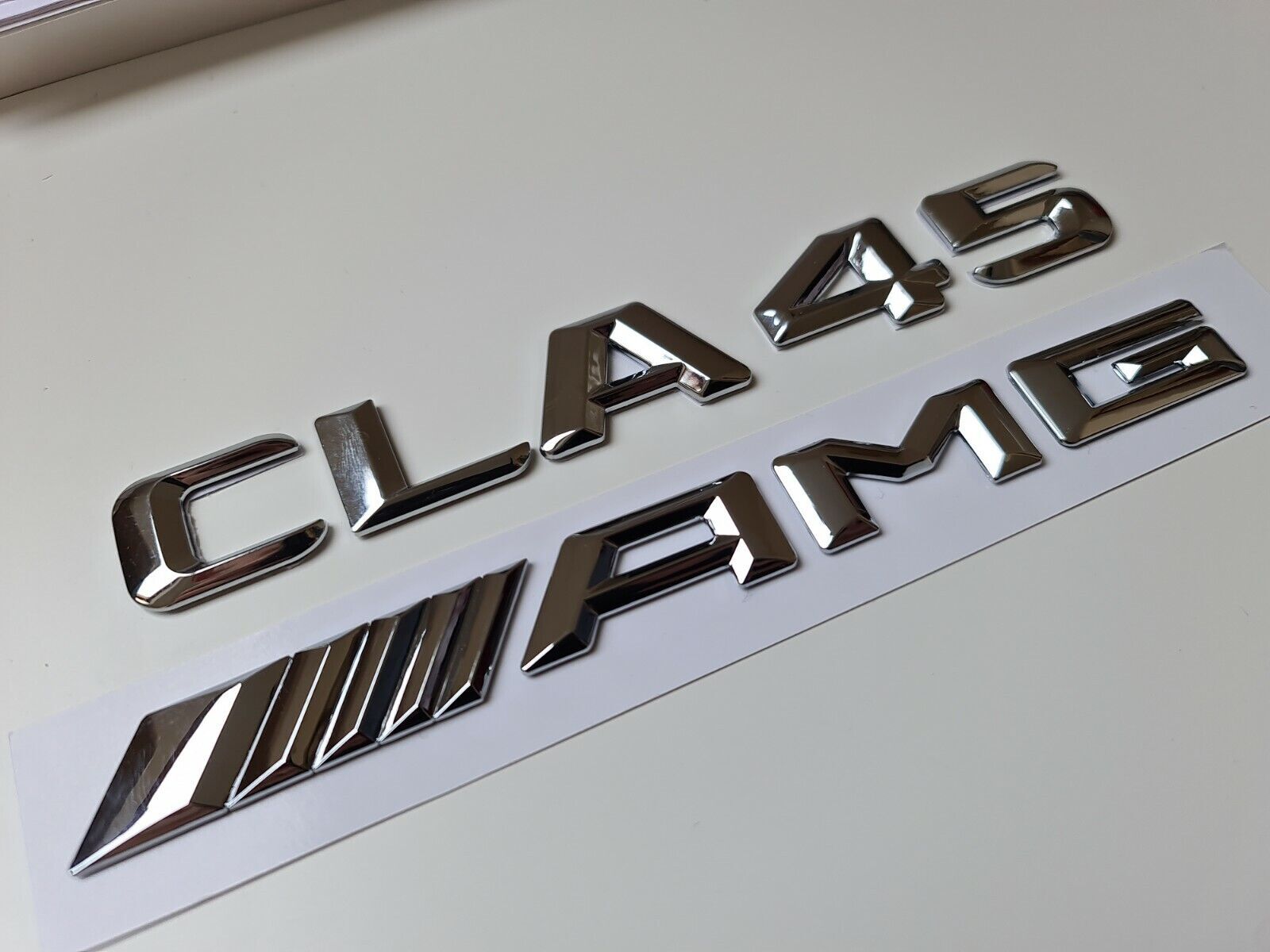 CLA45 AMG Silver Letter Number Rear Boot Badge Emblem For CLA Class Mercedes
