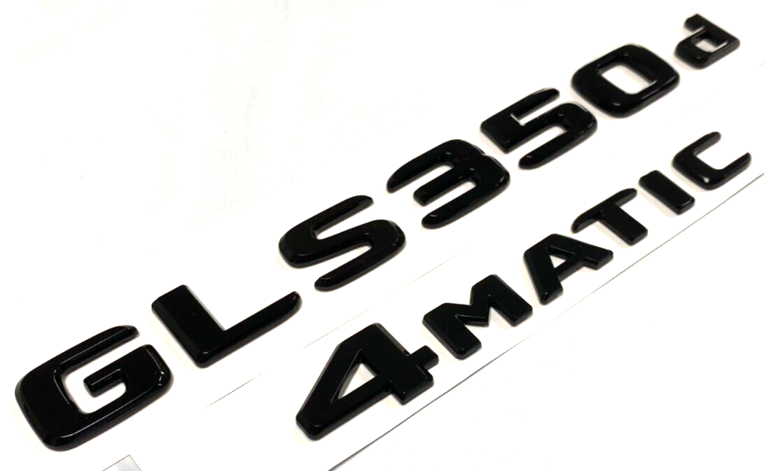 BLACK GLS350d+4MATIC FOR MERCEDES REAR TRUNK EMBLEM BADGE NAMEPLATE DECAL NUMBER