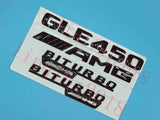 Gloss Black Flat "GLE450 AMG BITURBO" Trunk Embl Badge Sticker for Mercedes Benz