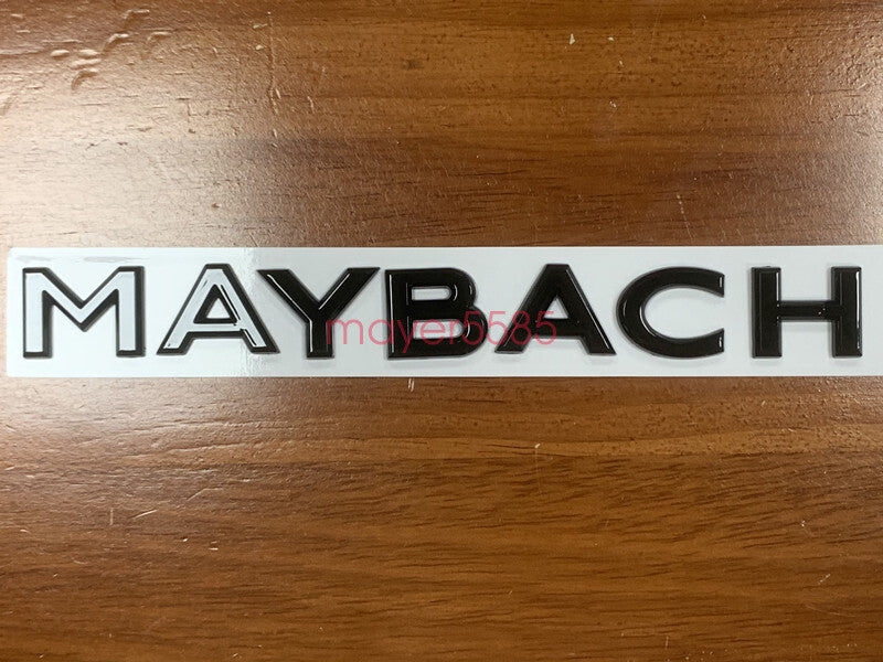 1PC Glossy Black For Mercedes Benz Maybach Letters Trunk Emblem Badge Sticker