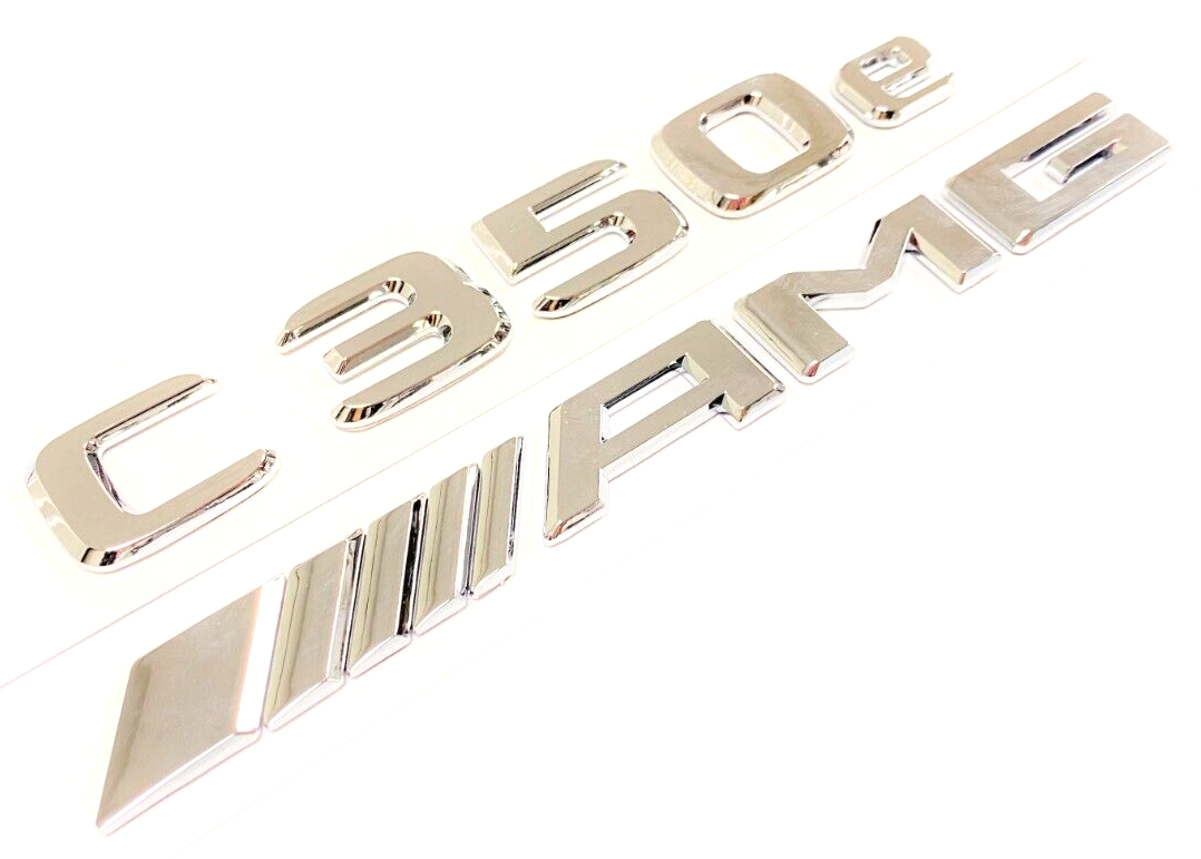 #2 C350e + AMG CHROME REPLACEMENT FOR MERCEDES REAR TRUNK EMBLEM BADGE DECAL LID