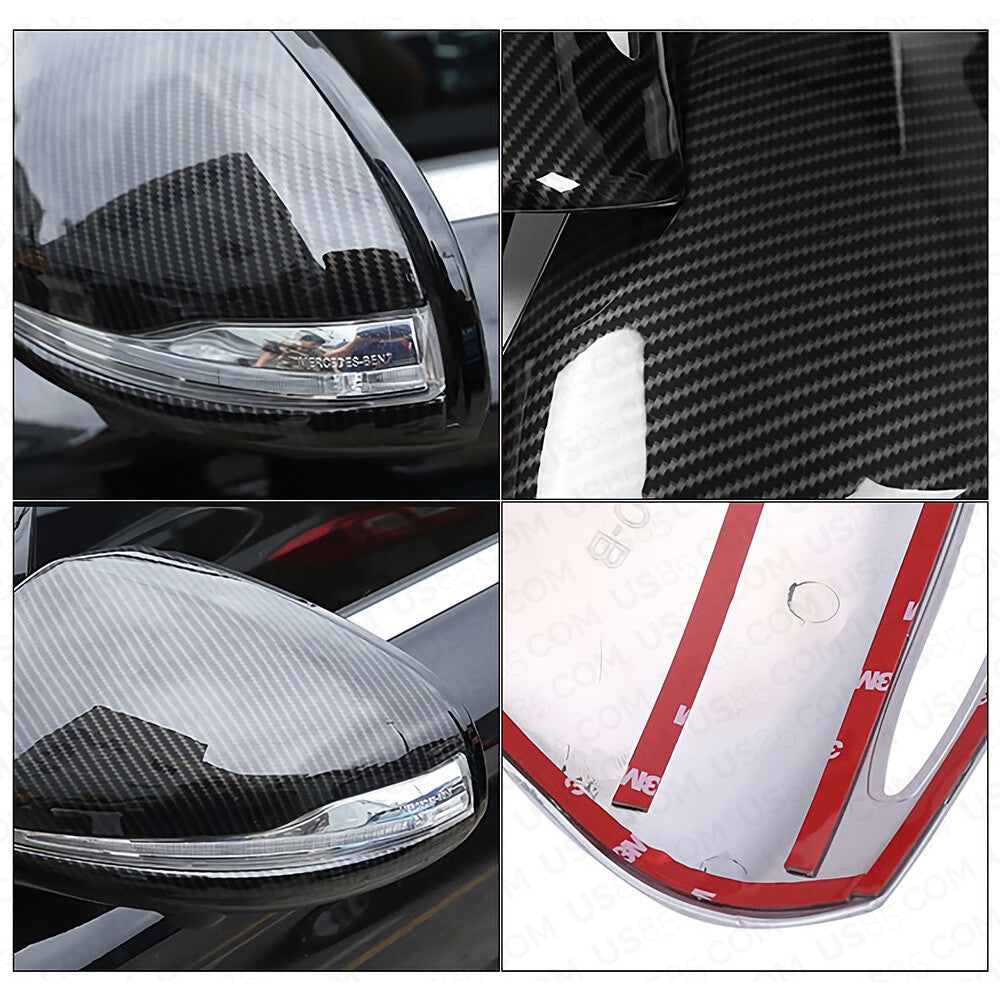 3D Carbon Fiber Style Mirror Cover For AMG Sport C E S Class W205 W213 W222 W253