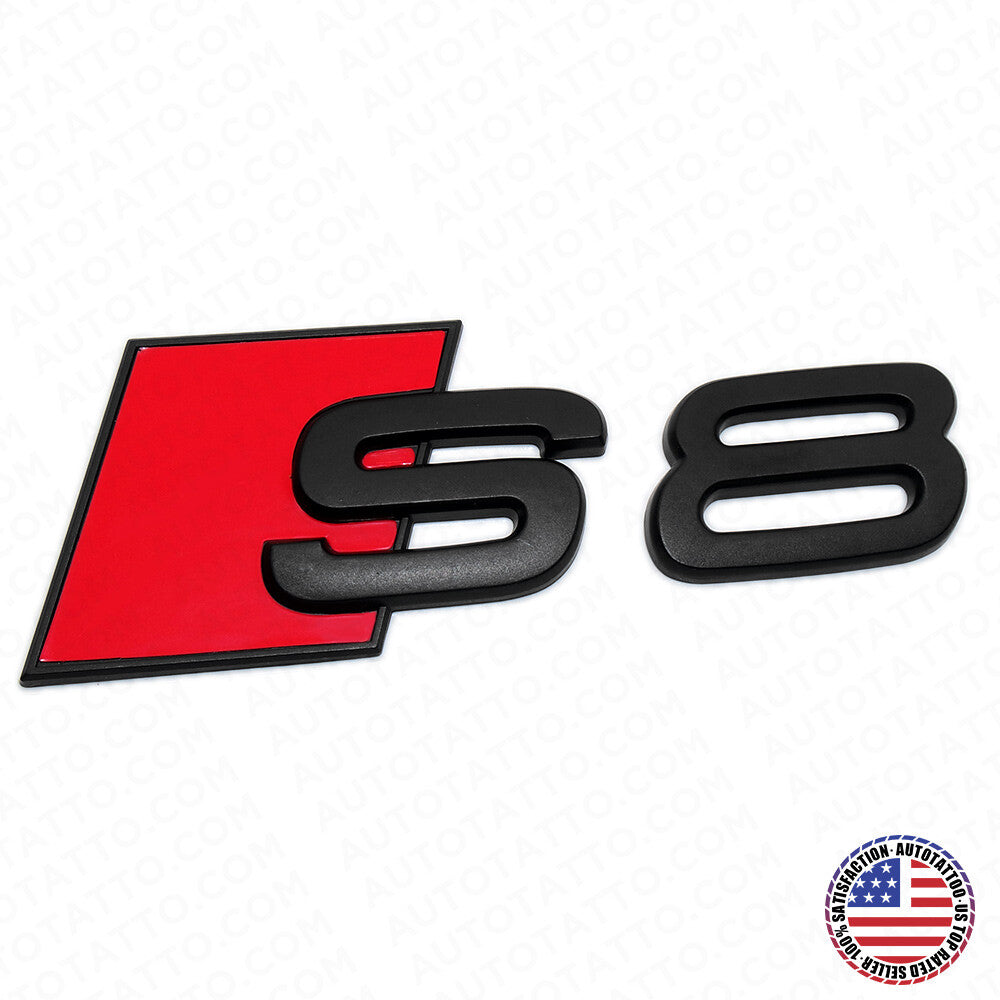 Audi S8 Matte Black Rear Letter Tail Nameplate Trunk Emblem Badge Sport Sline