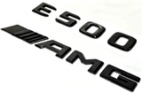 BLACK E500 + AMG FOR MERCEDES REAR TRUNK EMBLEM BADGE NAMEPLATE DECAL NUMBERS