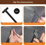 100 PCS Nylon Universal Cable Tie Buckle，Heavy Duty Self-Locking Zip Ties Holder
