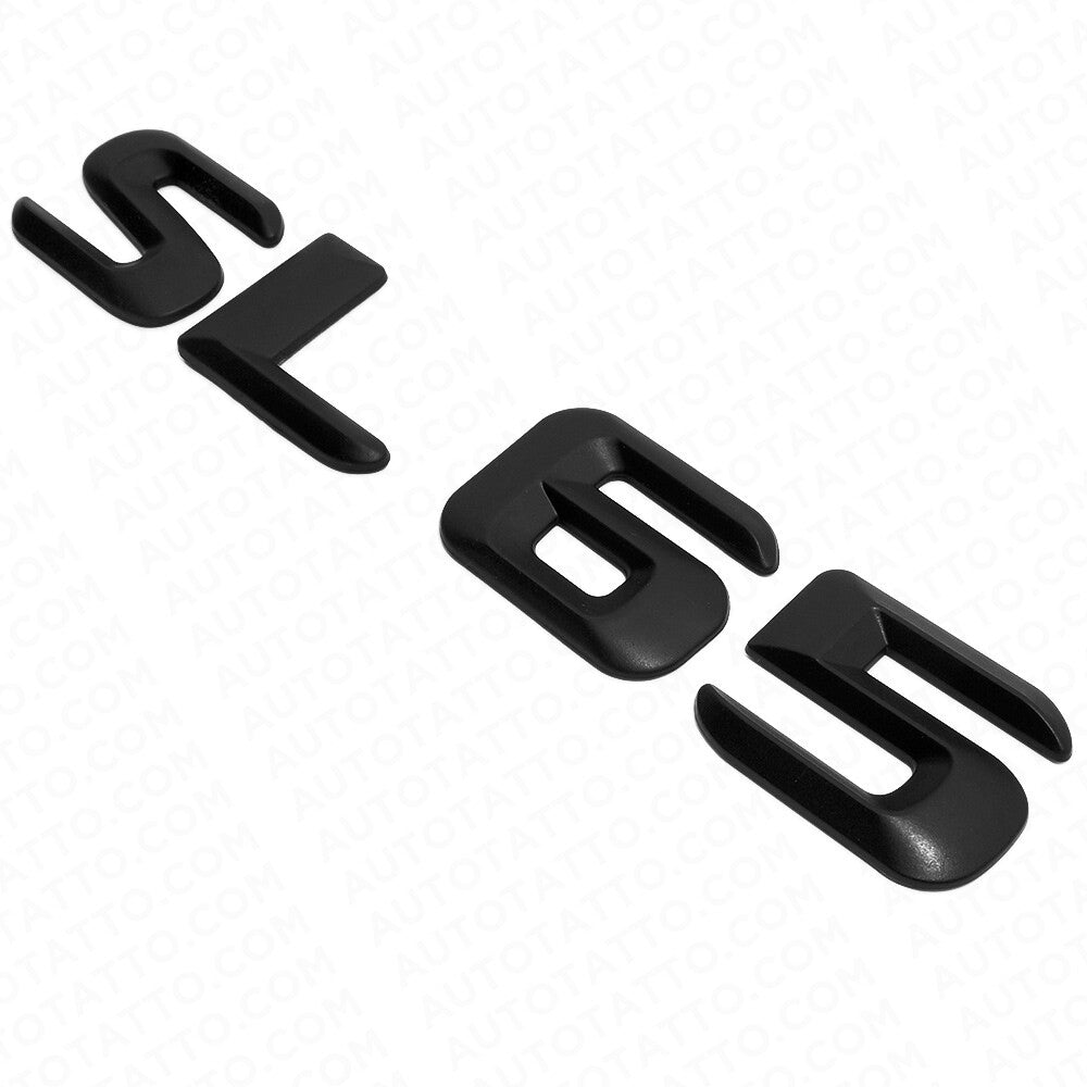 15-16 SL 65 AMG Letter 3D Emblem Trunk Logo Nameplate Badge Decorate Matte Black