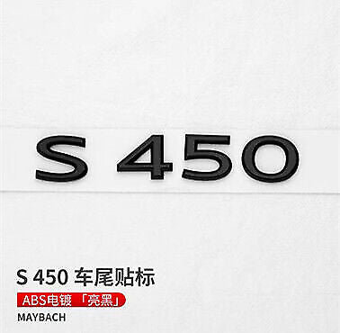 Gloss Black S450 Maybach Number Trunk Letters Badge Emblems Sticker For Benz