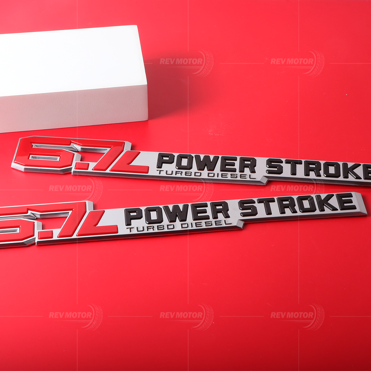 FENDER DOOR EMBLEM 6.7L POWER STROKE TURBO DIESEL FOR F-250/350 PC3Z-9942528-C