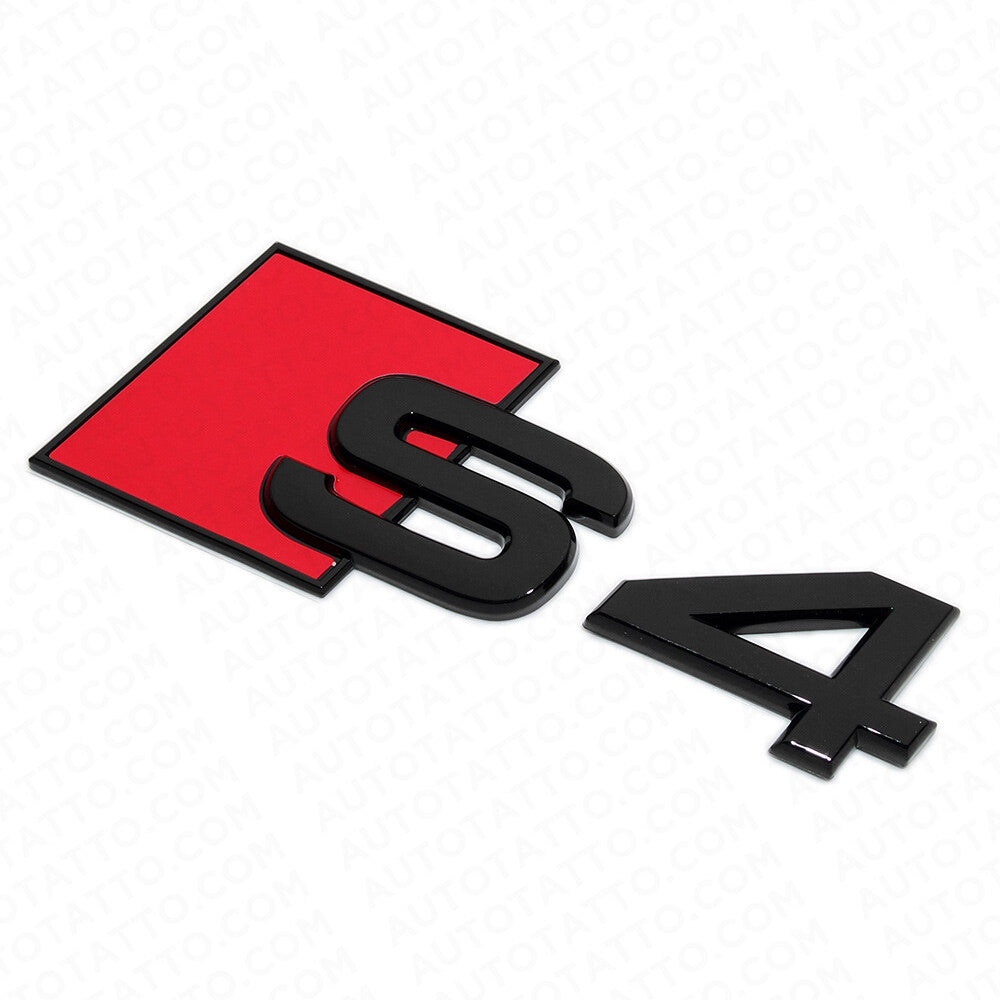 For Audi S4 Gloss Black Rear Letter Tail Badge Trunk Emblem Badge Logo Sport