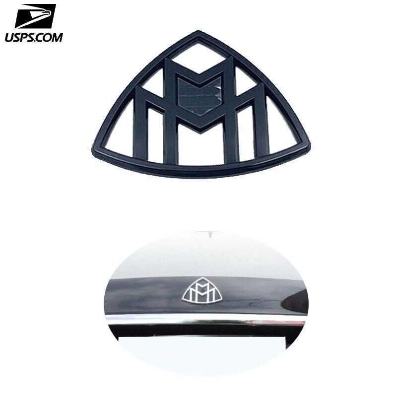 Genuine Gloss Black Maybach Trunk Emblem vertical Badge For Mercedes S-Class